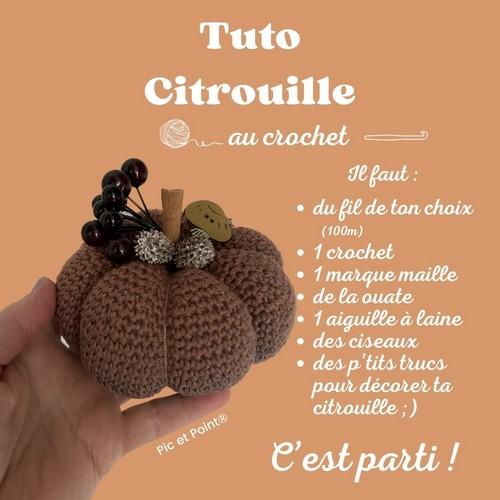 Tuto gratuit citrouille au crochet