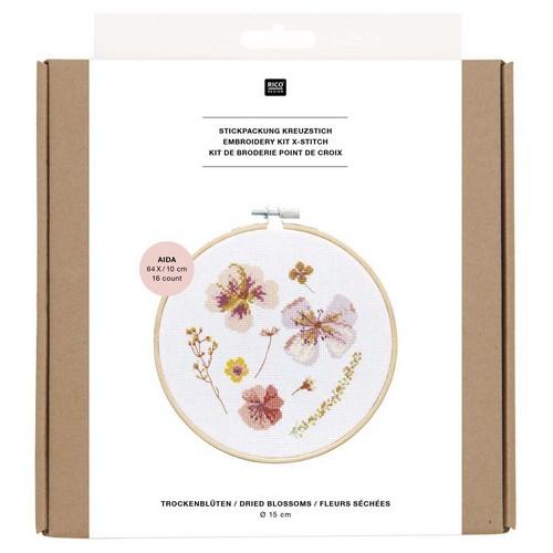 100136 2 boite kit point croix fleurs