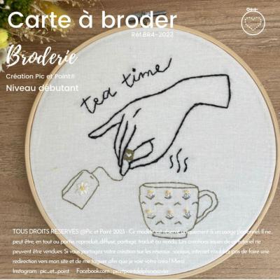 Carte a broder br4 tea time