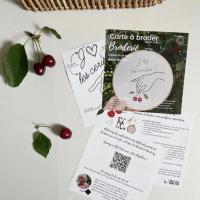 Carte a broder cerises