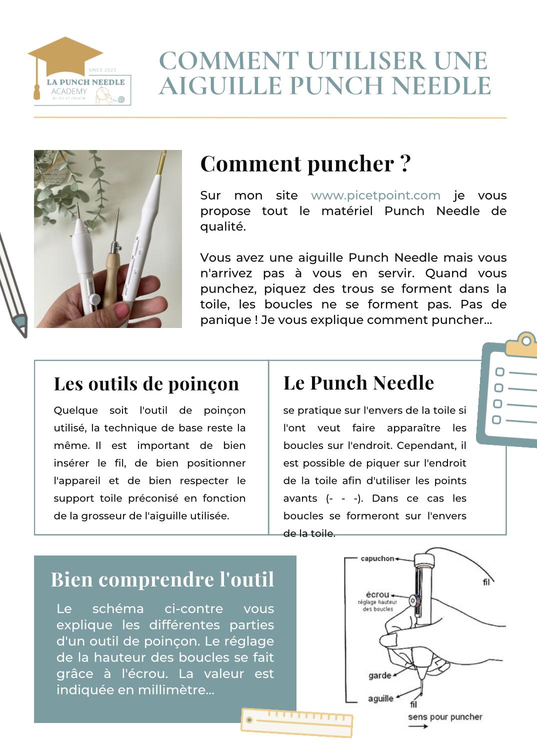 Comment utiliser l aiguille punch needle p1