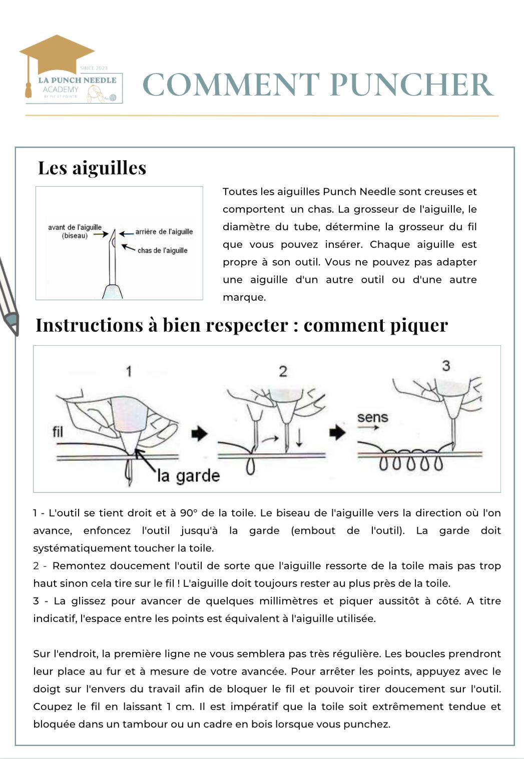 Comment utiliser l aiguille punch needle p2