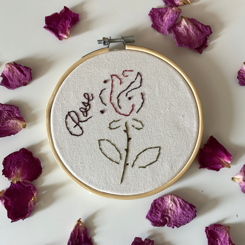 TUTO BRODERIE ROSE