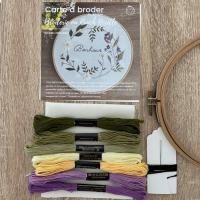 Kit carte a broder bonheur fleurs