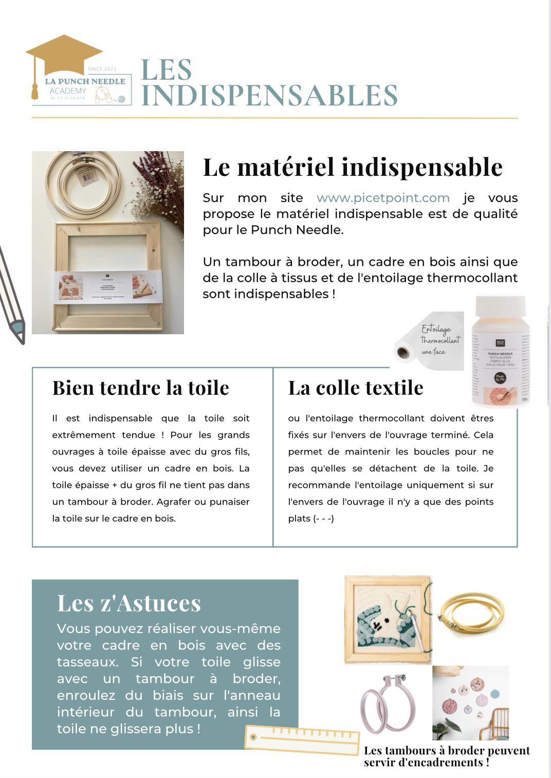 Le materiel punch needle indispensable