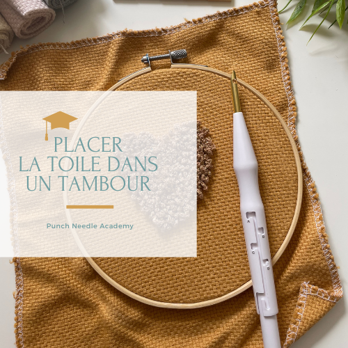 Placer la toile dans un tambour a broder