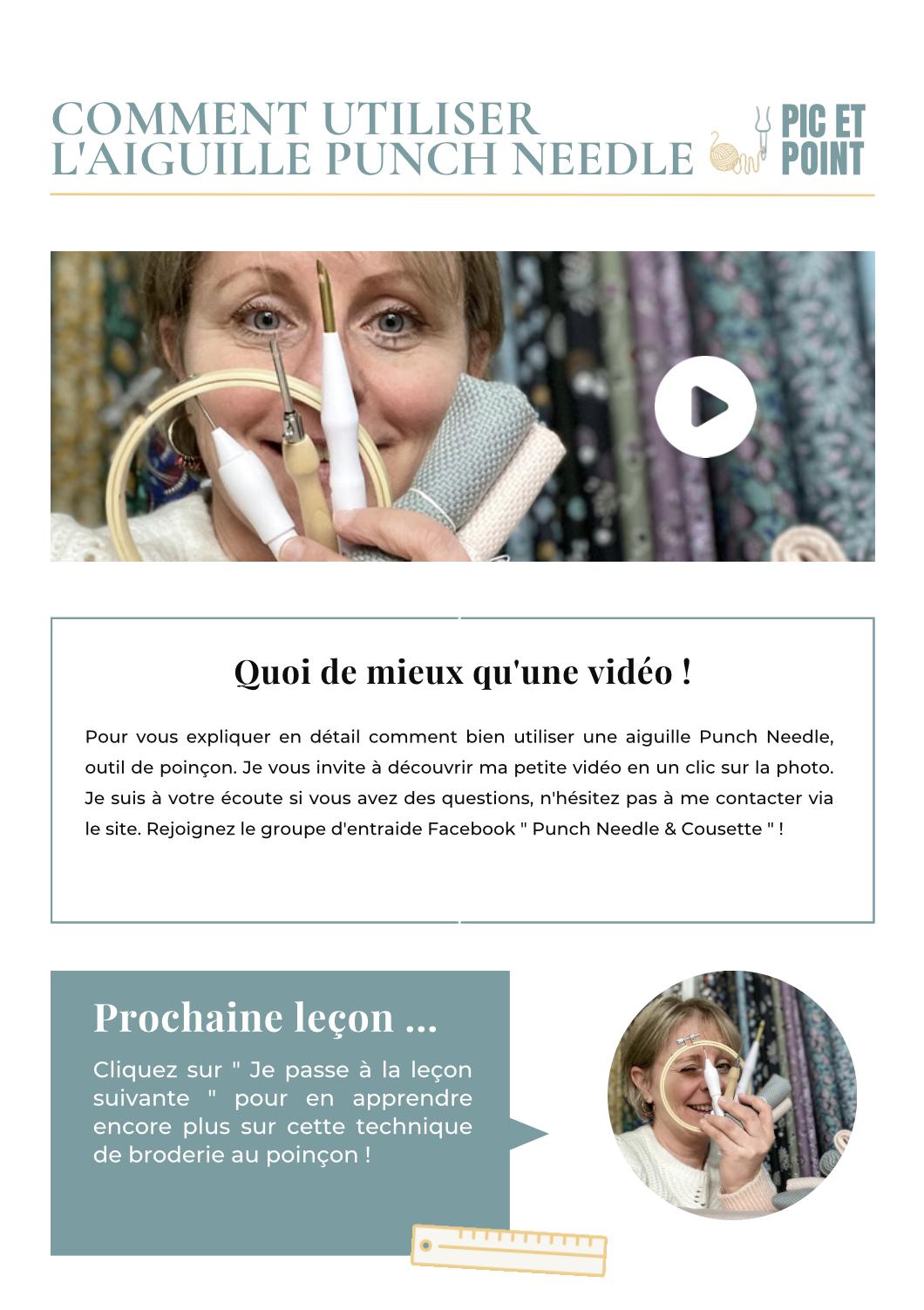 Video comment utiliser l aiguille punch needle